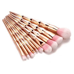 11PCS Mermaid Makeup Brushes Set Fishtail Shaped Foundation Powder Cosmetics Brushes Make up Tools