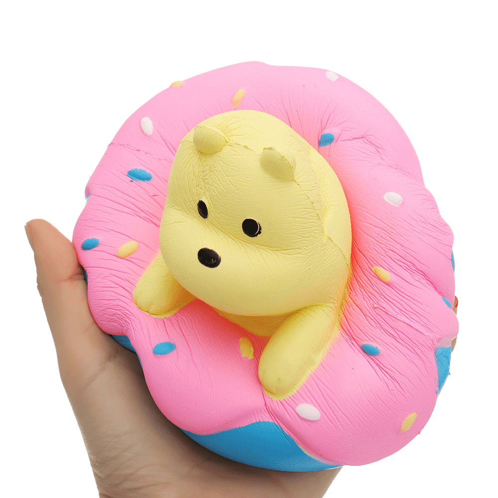 Giggle Donut Bear Squishy 13,5 x 6 x 15 cm à remontée lente avec emballage cadeau de collection