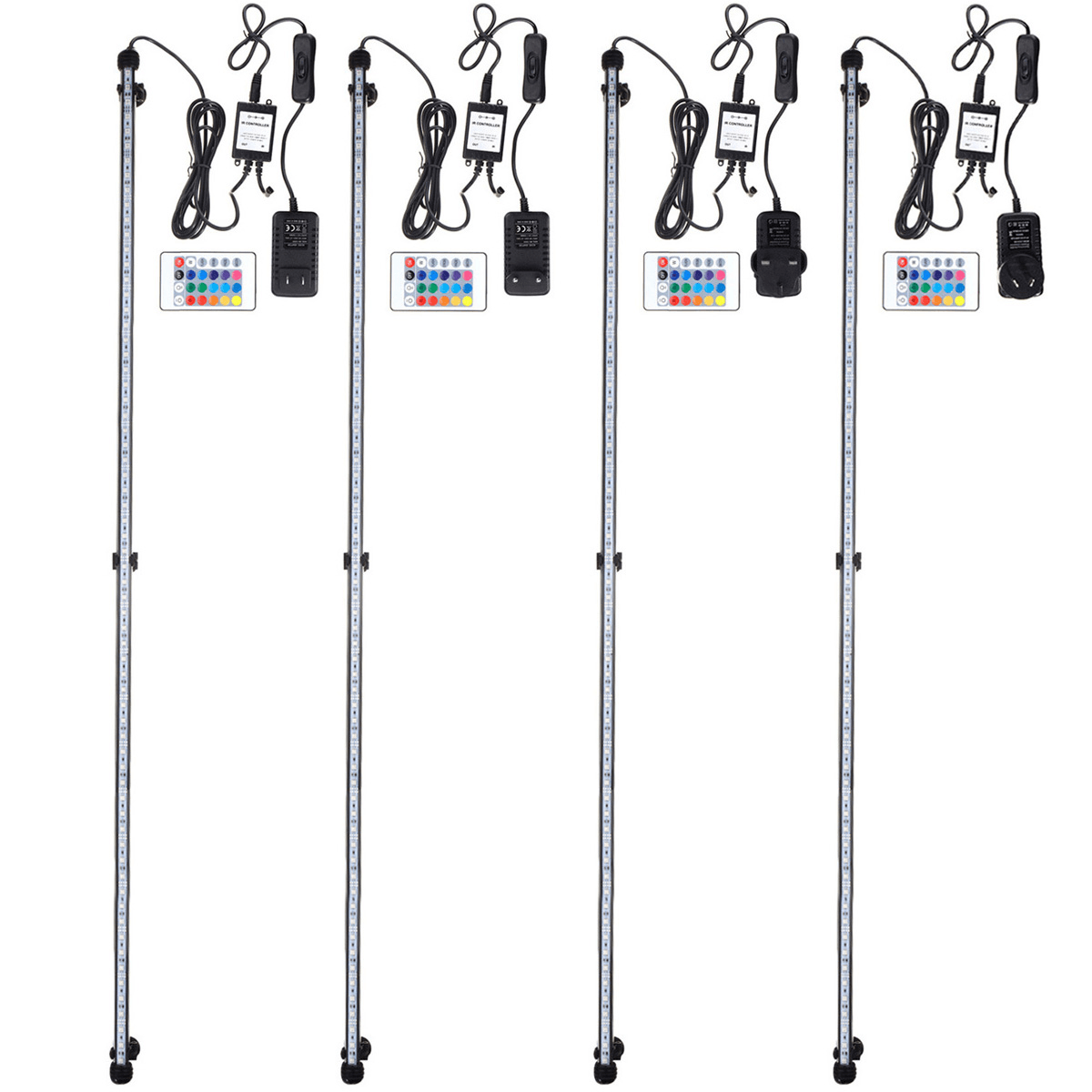 Lumière d'aquarium à LED 112CM 13.4W IP68 étanche 66PCS RGB LED à distance Lumière d'aquarium à LED submersible