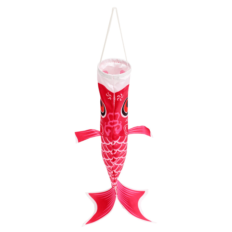 Bandera de carpa Koi Nobori de estilo japonés de 40 cm, manga de viento, pez Koinobori, cometa impermeable, mascota, artesanía, decoración colgante