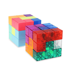 Cubo Luban Cubo Bloques de construcción magnéticos Tetris Inteligencia tridimensional Juguetes educativos para niños