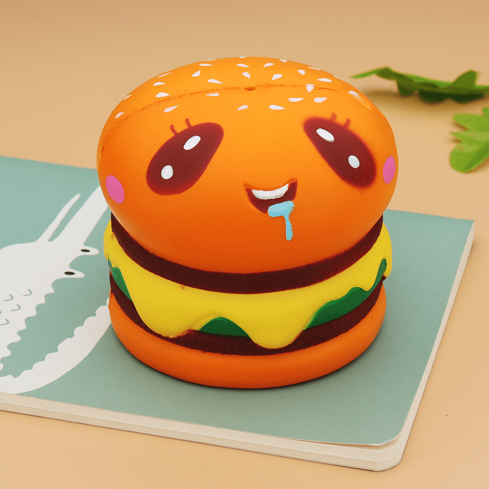 Burger Cat Squishy 8*8.5 CM Slow Rising Collection Gift Soft Fun Animal Toy