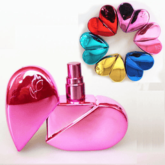 25Ml Heart Shaped Glass Perfume Bottles with Spray Refillable Empty Perfume Atomizer and Classic Style