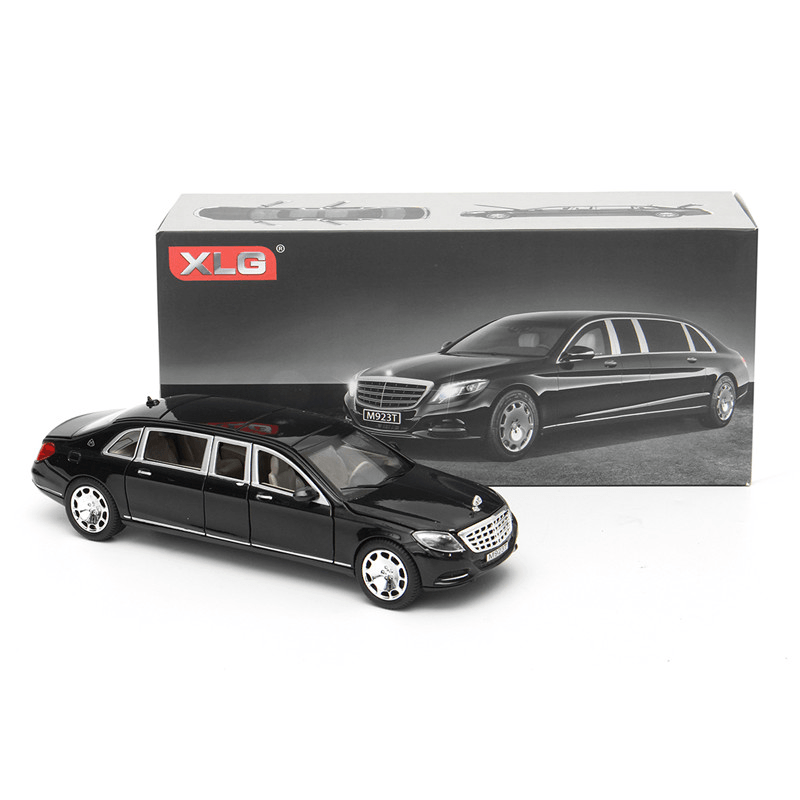 Modelo de coche de metal fundido a presión S600 Limousine 1:32 20,5 X 7,5 X 5 cm Coche en caja negro