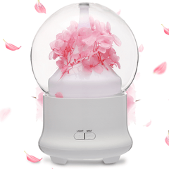 Humidificador de aroma mini con flores inmortales de 4 colores, difusor de aceites esenciales, purificador y atomizador para spa