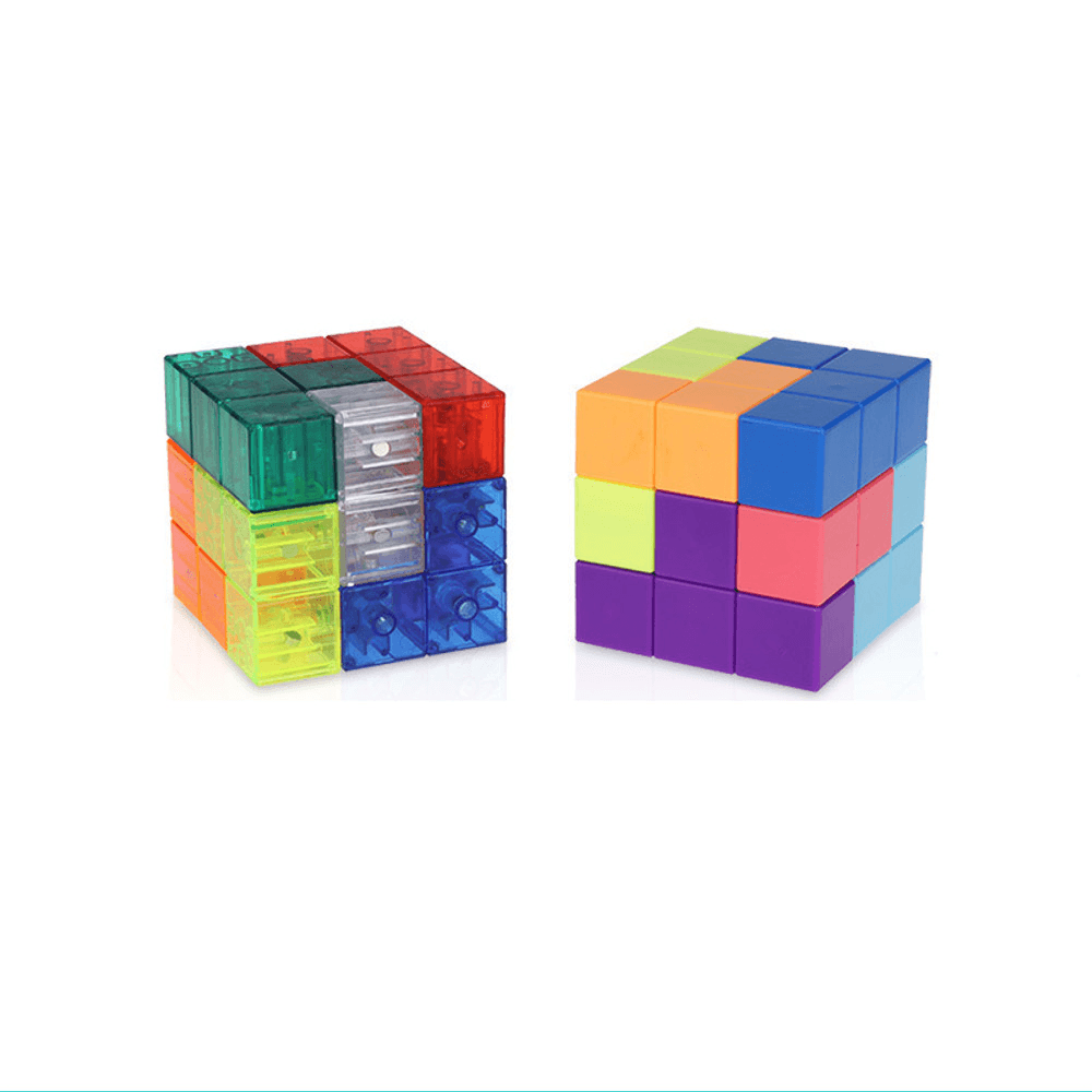 Cubo Luban Cubo Bloques de construcción magnéticos Tetris Inteligencia tridimensional Juguetes educativos para niños