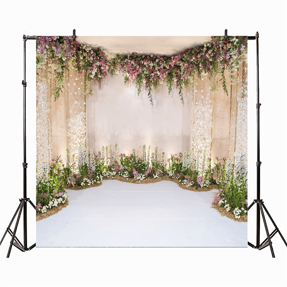 Fondos de fotografía con escena de pared con flores de Bakeey, fondos de estudio fotográfico con flores, fondo de fotografía, decoraciones de cumpleaños