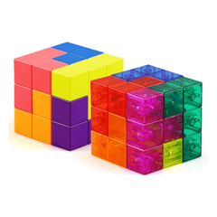 Cubo Luban Cubo Bloques de construcción magnéticos Tetris Inteligencia tridimensional Juguetes educativos para niños