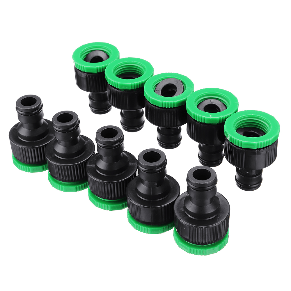 10Pcs 1/2 & 3/4 Inch Faucet Adapter Female Washing Machine Water Tap Hose Quick Connector Garden Irrigation Fitting