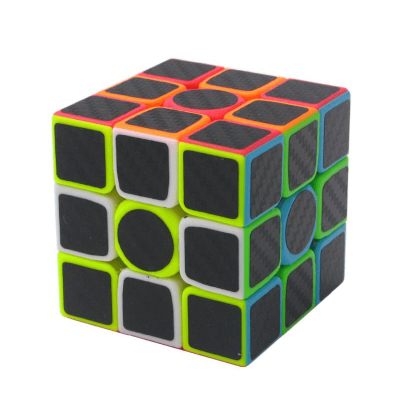 5Pcs per Box Carbon Fibre Magic Cube Pyraminx Dodecahedron Axis Cube 2X2 and 3X3 Cube Speed Puzzle