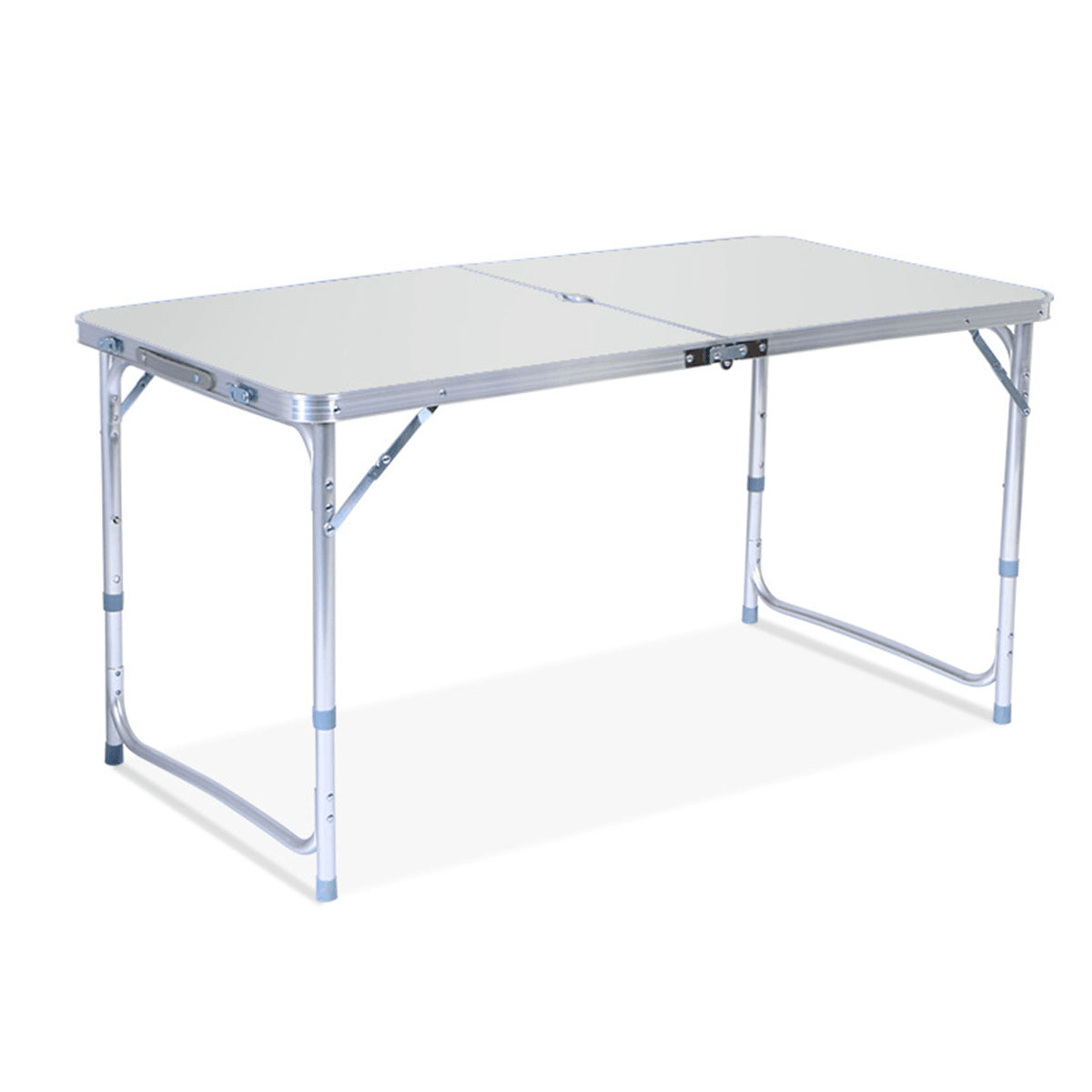 Table pliante portable en alliage d'aluminium 120 x 60 cm, hauteur réglable, pour barbecue, camping, pique-nique, intérieur et extérieur