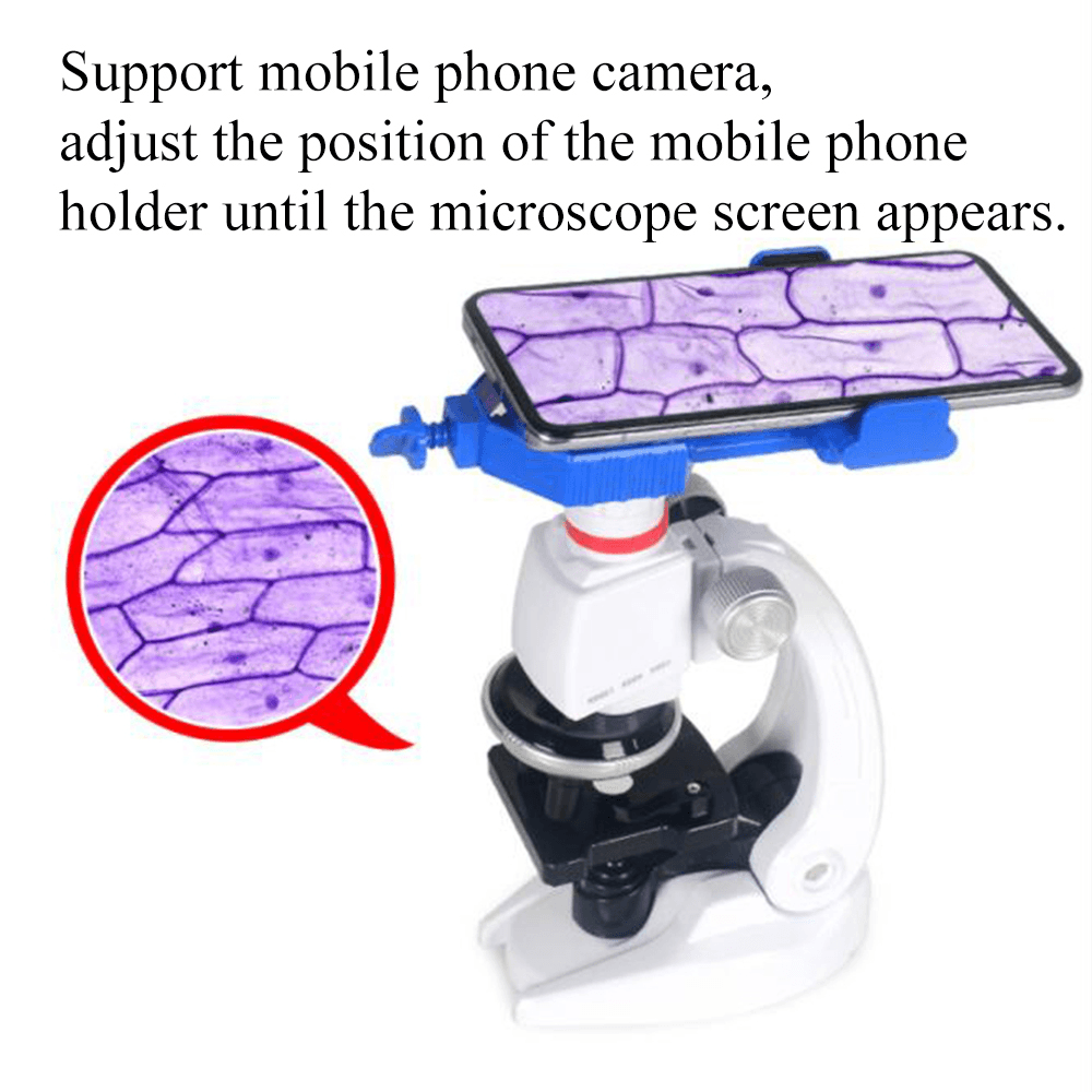 Microscope stéréo biologique optique C2121 100X/400X/1200X ABS et composant électronique pour jouets scientifiques pour enfants