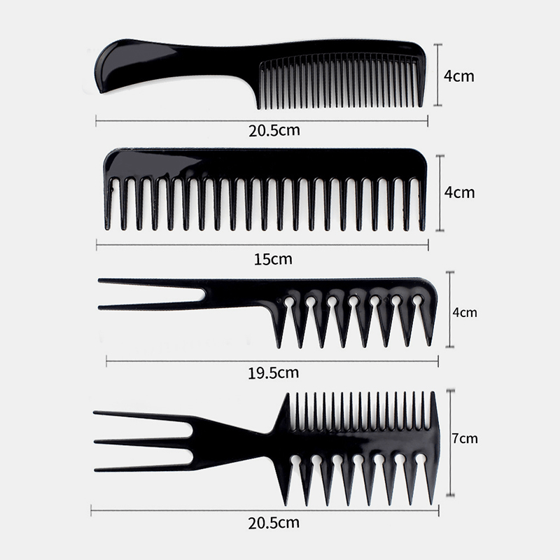 Lot de 10 peignes professionnels pour salon de coiffure, brosse à cheveux, peignes de coiffure, outils de soins capillaires