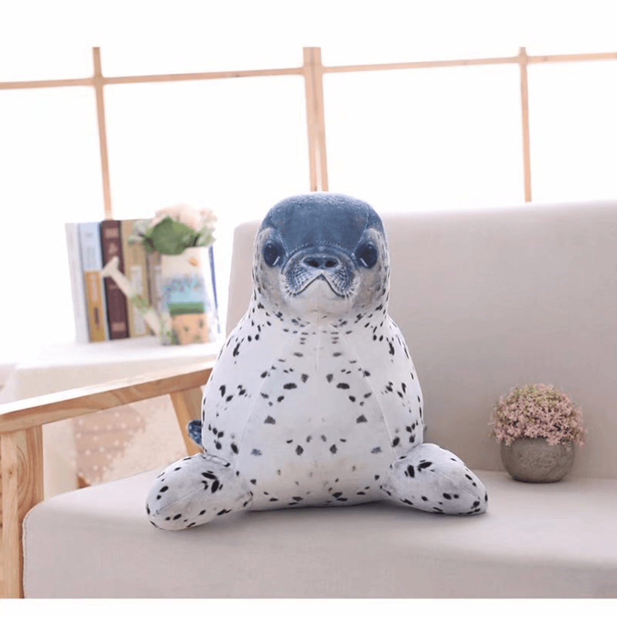 1 pieza de 30/40/50/60 cm, suave animal marino, león de peluche, juguete de peluche, almohada para dormir para bebés, regalos para niños