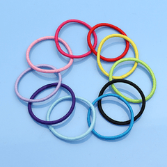 10Pcs Girls Women Candy Color Elastic Hair Bands Rope Ties