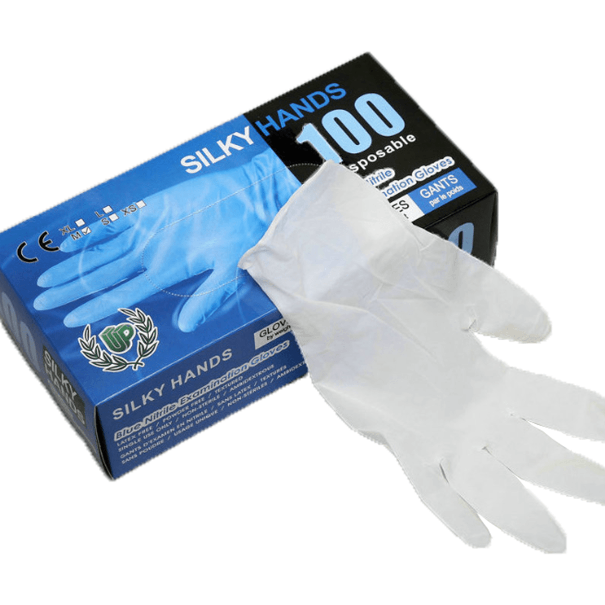 Guantes de protección desechables de nitrilo, 100 unidades, guantes de látex sin polvo y antigotas