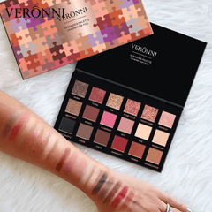 Paleta de sombras de ojos de 18 colores, serie rosa, paleta de sombras de ojos Power, maquillaje de ojos para mujeres, cosmético