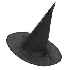 3 piezas de sombrero puntiagudo negro de bruja de Halloween para adultos y niños, cosplay de 37 x 38 cm