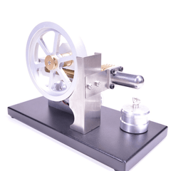 Moteur Stirling à air chaud à entraînement par engrenages horizontaux Enjomor, modèle de générateur d'électricité à LED avec voltmètre