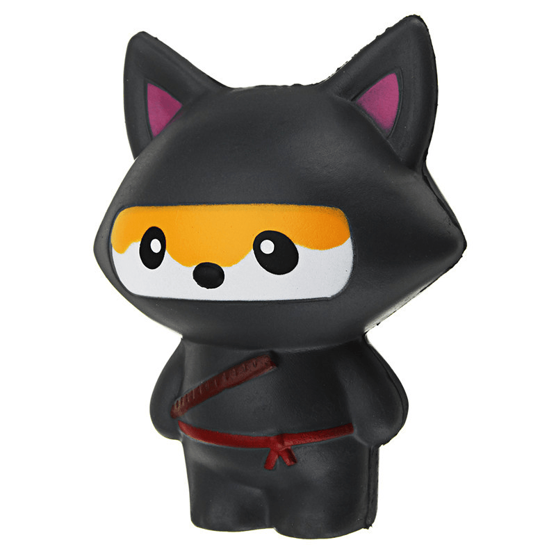 Jouet Jumbo Squishy Ninja Cat Fox Panda parfumé de 14 cm qui monte très lentement pour enfants