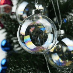 Adornos de bolas de cristal de perla para decoración del hogar, para fiestas navideñas, 6 cm, juguetes para niños, regalo para niños