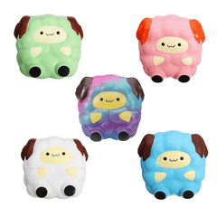 Lot de 5 squishy en forme de mouton et d'agneau géant, doux et doux, à montée lente, collection, cadeau, jouet décoratif