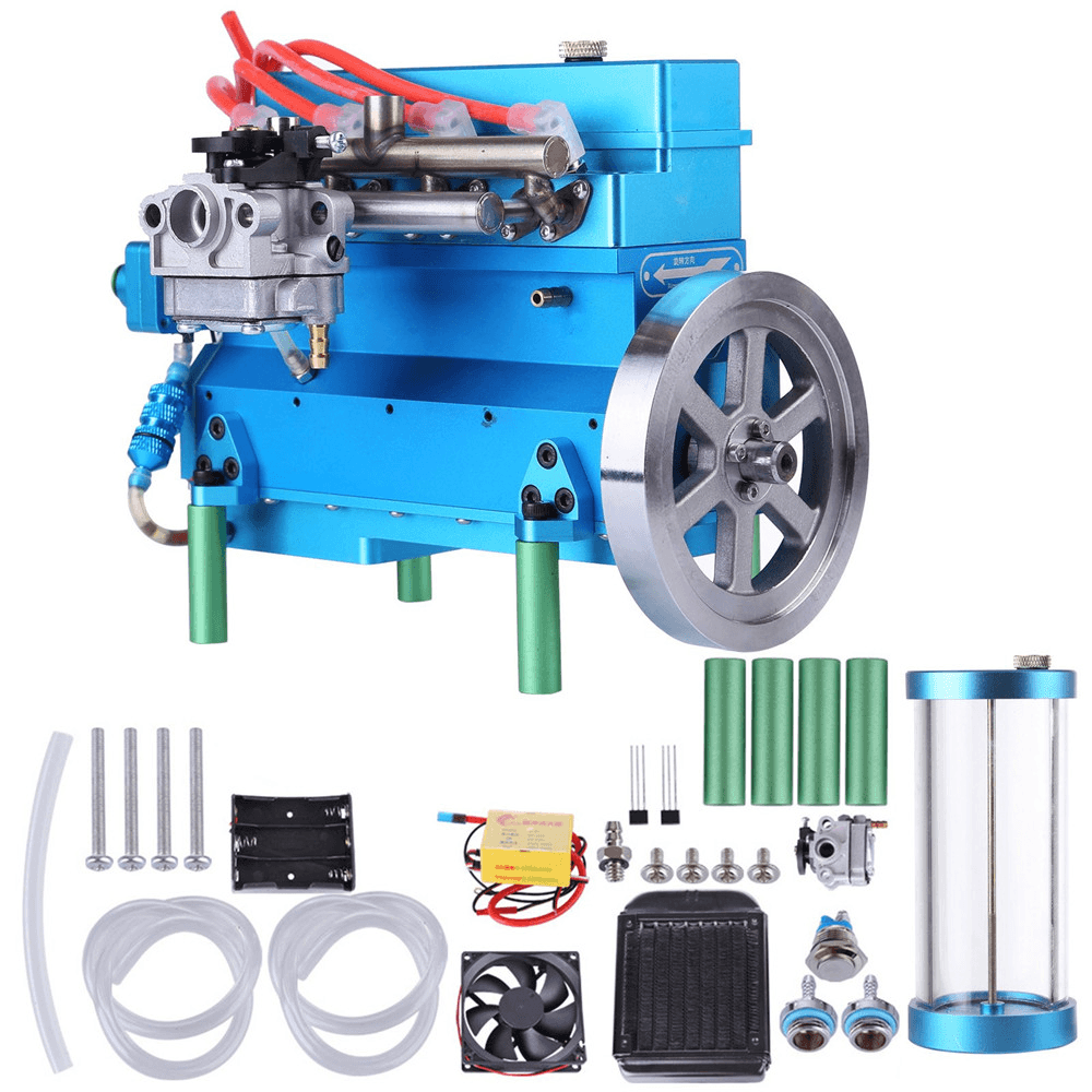 Motor de gasolina de cuatro cilindros en línea, modelo de 32 cc refrigerado por agua para automóviles y barcos RC DIY