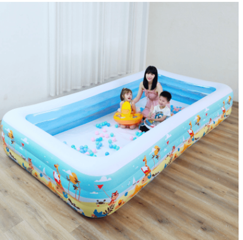 Piscine gonflable 1,8/2,1/3,6 m avec couche inférieure en coton