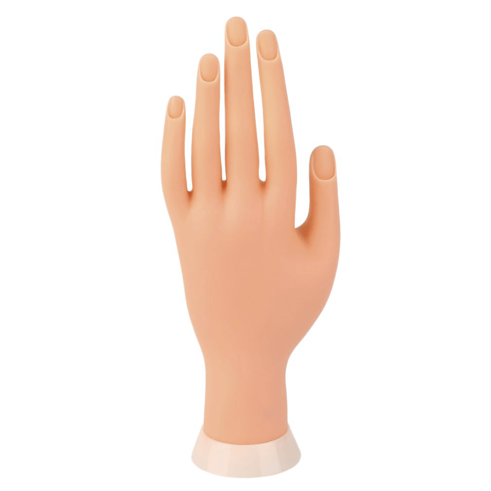 Modelo de práctica de manicura suave y flexible para mesa de entrenamiento de arte de uñas, mano falsa, reutilizable, conveniente para practicar arte de uñas, suave