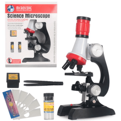 Microscope stéréo biologique optique C2121 100X/400X/1200X ABS et composant électronique pour jouets scientifiques pour enfants