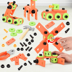 13/72Pcs 3D Puzzle DIY Asassembly Screwing Blocks Repair Tool Kit Educational Toy for Kids Gift