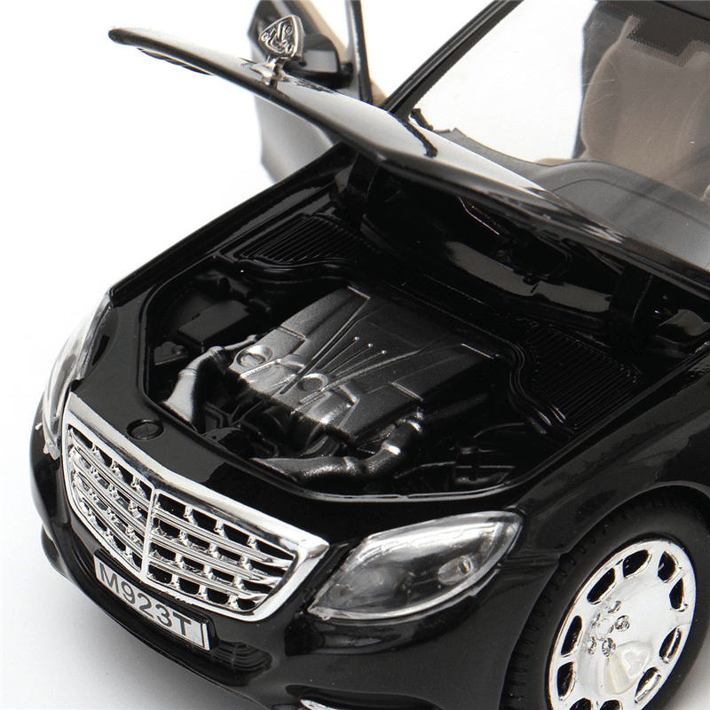 Modelo de coche de metal fundido a presión S600 Limousine 1:32 20,5 X 7,5 X 5 cm Coche en caja negro