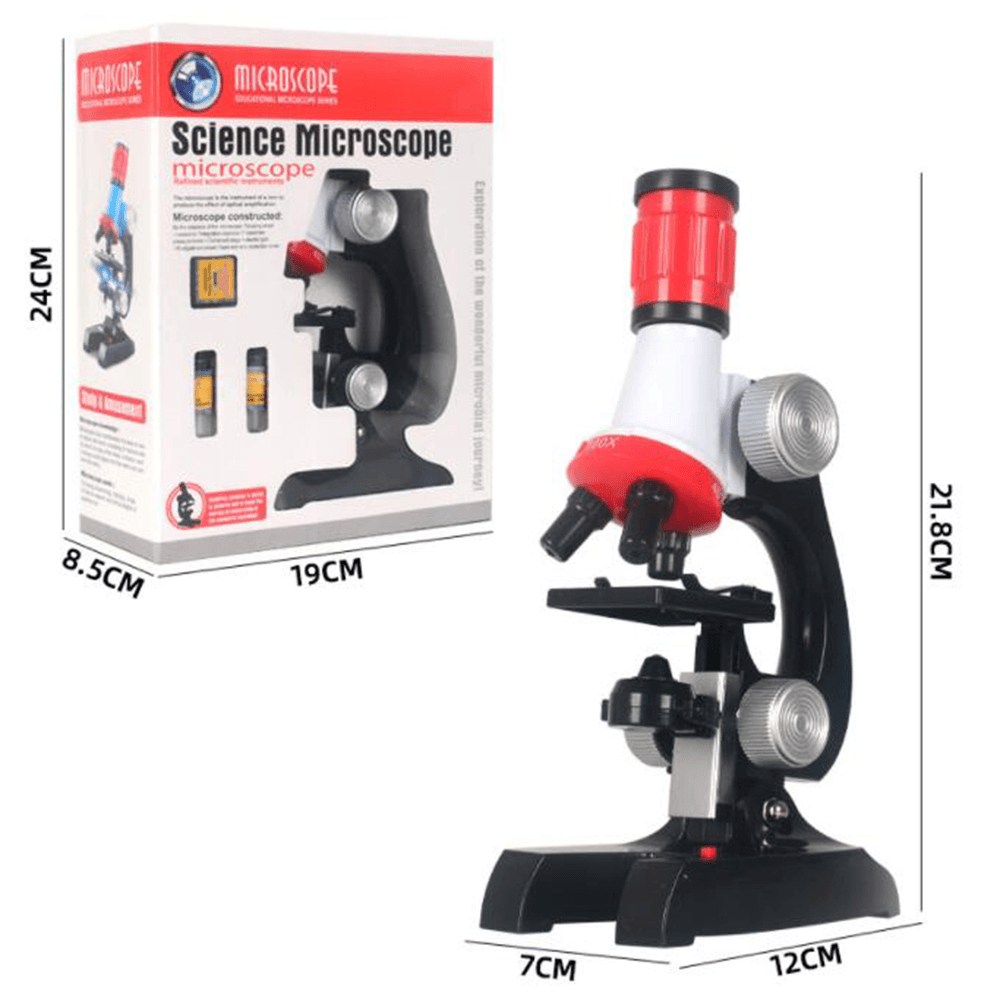 Microscope stéréo biologique optique C2121 100X/400X/1200X ABS et composant électronique pour jouets scientifiques pour enfants