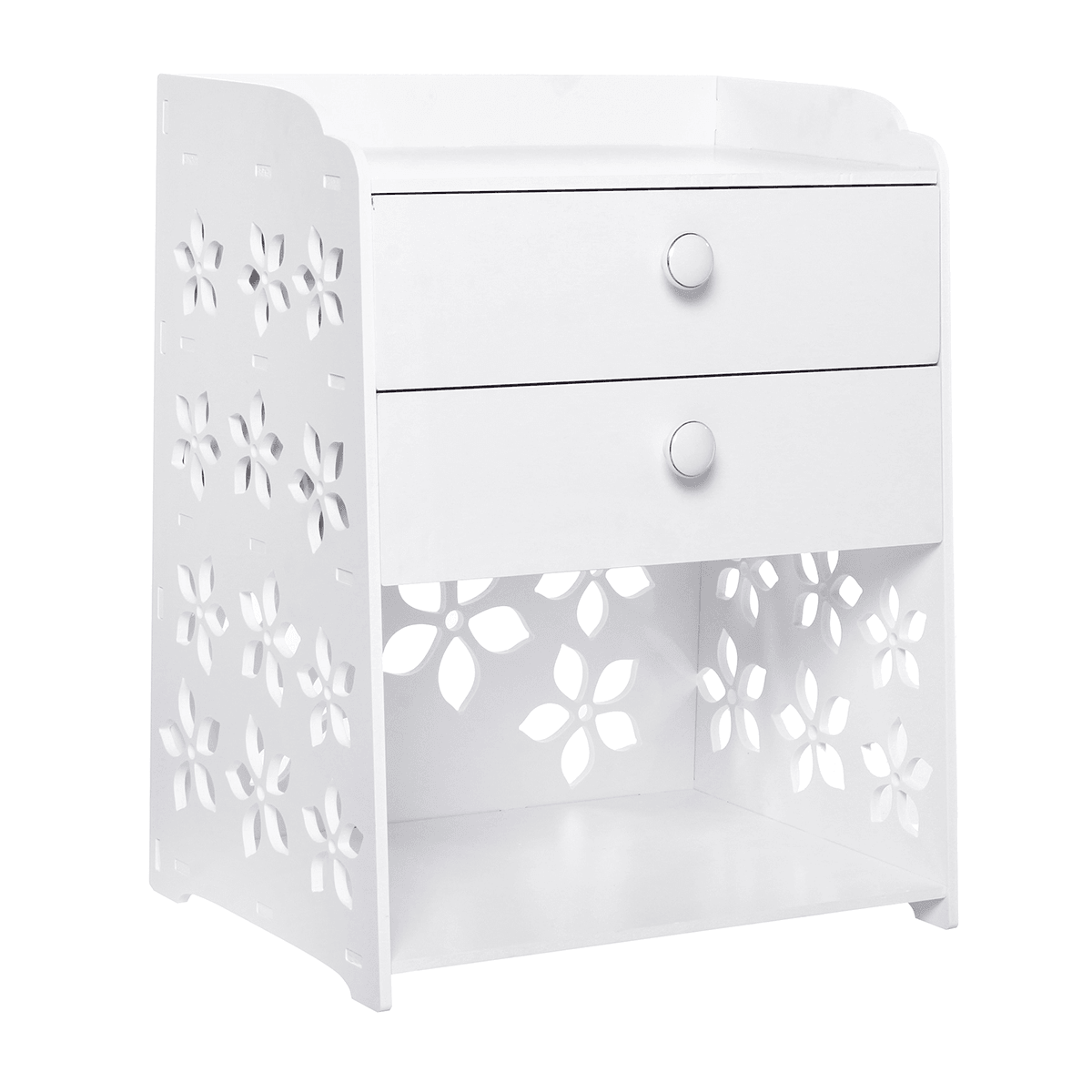 Carved Lockers Bedside Cabinets 40X30X50 Cm Simple Bedside Cabinets with Two Drawers