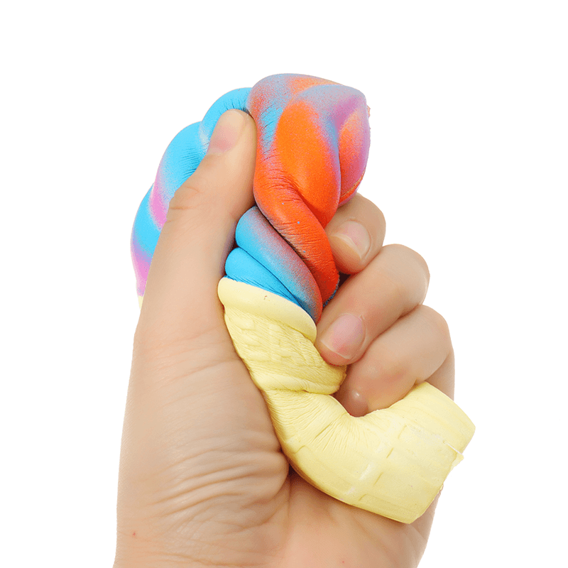 Crème glacée colorée Squishy 14,5 x 6 cm à remontée lente avec emballage cadeau de collection