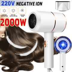 Secador de pelo con soplador de aire termostático de 2000 W y 220 V con iones negativos para peinar el cabello