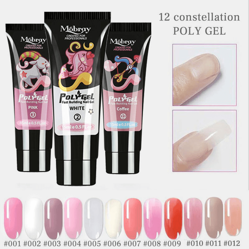 12 Constellation Nail Art Gel à séchage rapide Gel UV transparent LED Gel à ongles multicolore Gel de photothérapie