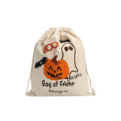 Sacs en toile pour citrouille d'Halloween Sac à cordon de serrage Beam Port Sacs cadeaux pour bonbons