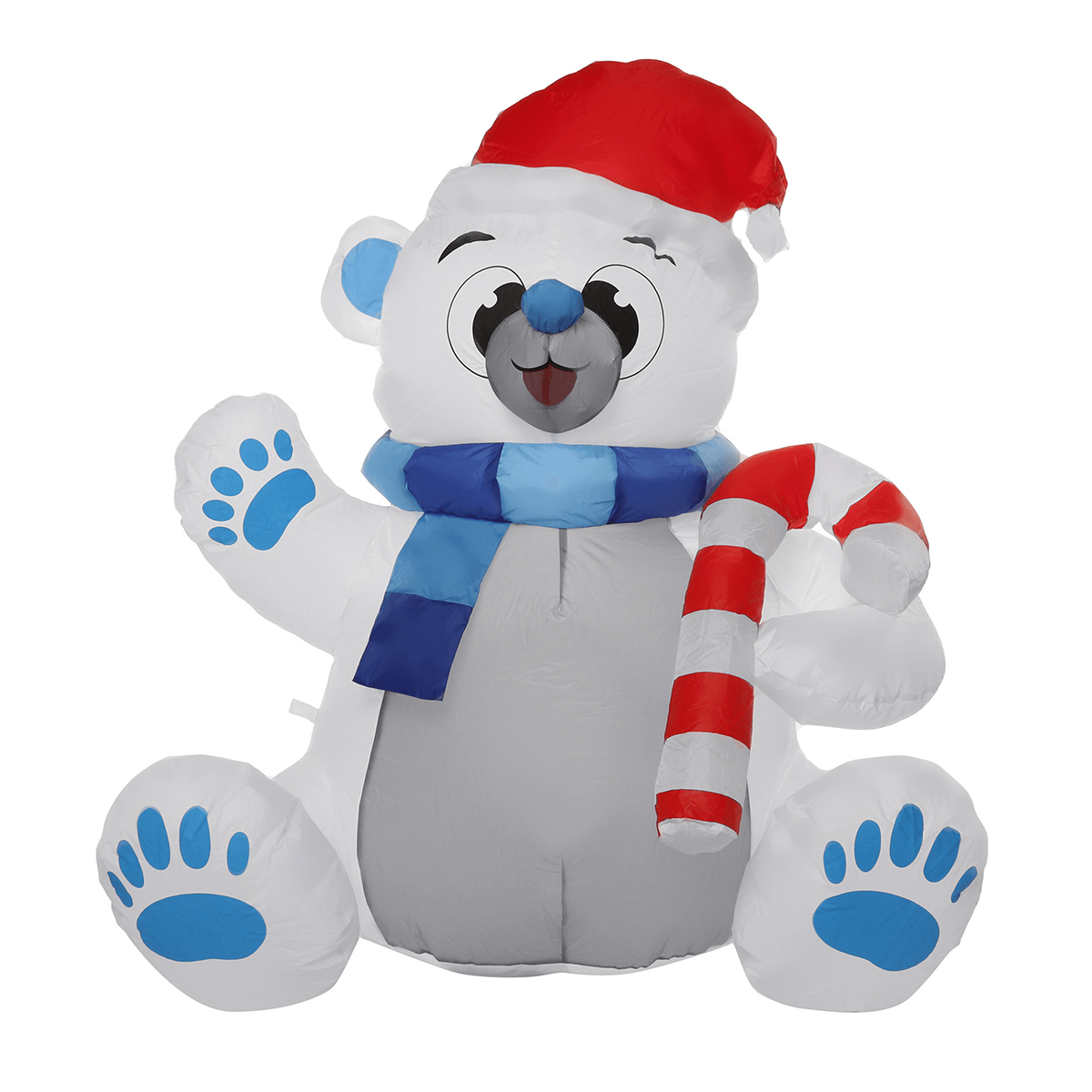 Ours gonflable de Noël en polyester imperméable à LED de 1,2 m avec ventilateur intégré et résistant aux UV pour décoration de Noël, cadeau de fête