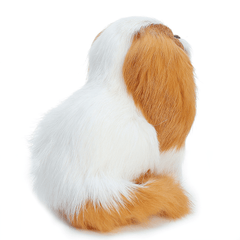 Cute Puppy Lifelike Simulation Dog Stuffed Plush Toy Realistic Home Desk Decoration