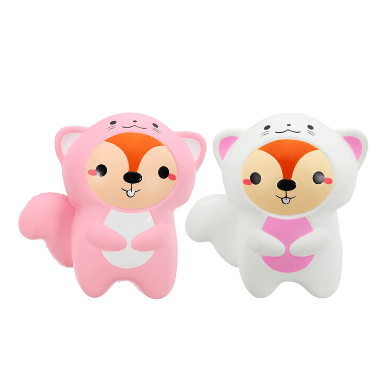 2PCS Amourie Meowpie Squishy Squirrel Slow Rising Animal 16Cm Squeeze Gift Collection with Packing