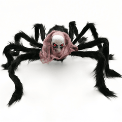 75*75Cm Simulation Crâne Fantôme Tête En Peluche Araignée Araignée Jambe Redresser Jouet D'horreur