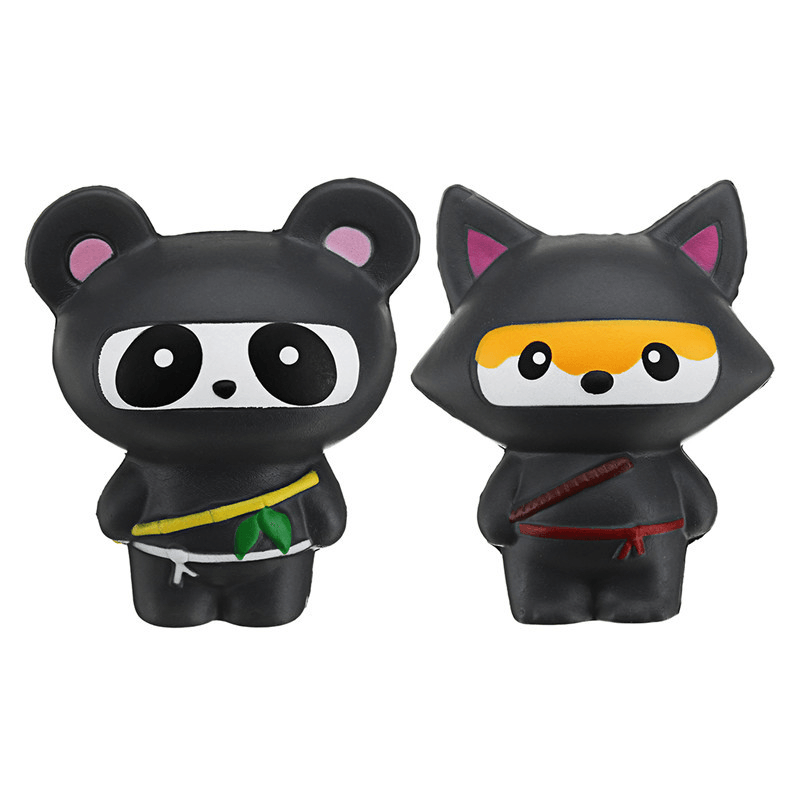 Jouet Jumbo Squishy Ninja Cat Fox Panda parfumé de 14 cm qui monte très lentement pour enfants