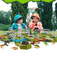 Dinosaur World Piste de course flexible pour voiture Jouets Jeu de construction Jeu éducatif Jouet pour enfants Cadeau