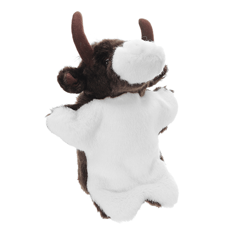 Marionetas de mano de vaca de peluche de 27 cm, juguetes clásicos para niños