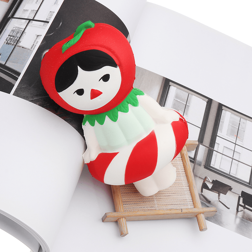 Christmas Gift Cherry Girl Squishy 13.5*8CM Slow Rising Soft Collection Gift Decor Toy with Packaging Collection