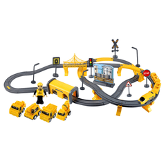 66/92 pièces multi-style bricolage assemblage piste train augmenter l'interaction parent-enfant ensemble de jouets avec effet sonore pour enfants cadeau