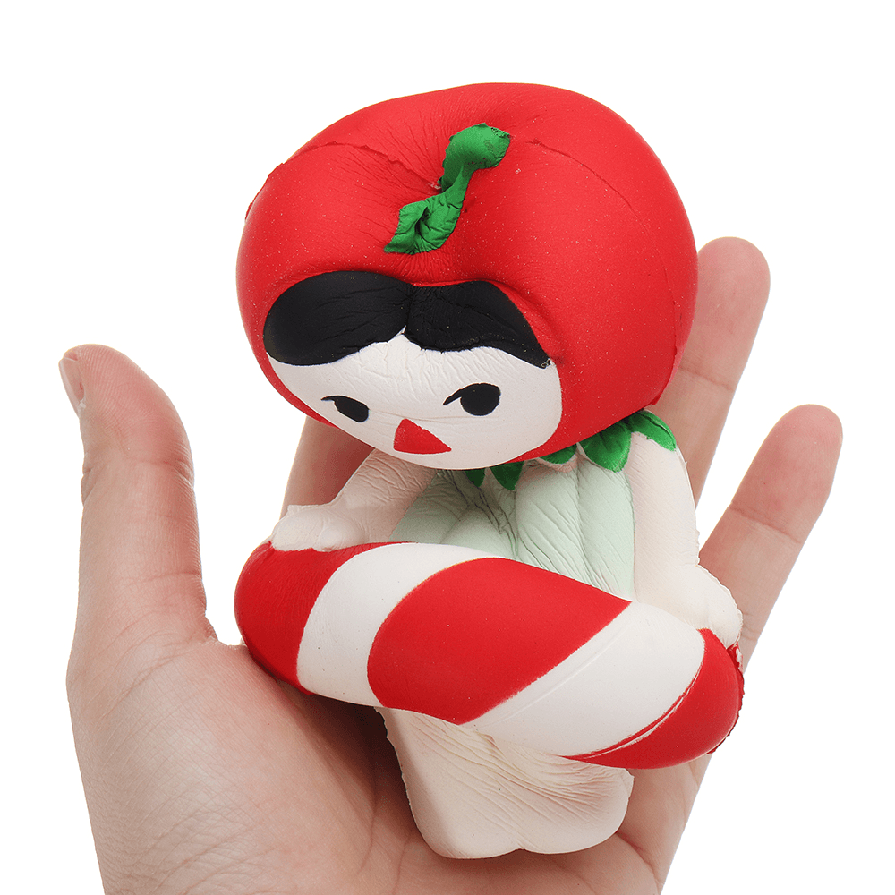 Christmas Gift Cherry Girl Squishy 13.5*8CM Slow Rising Soft Collection Gift Decor Toy with Packaging Collection