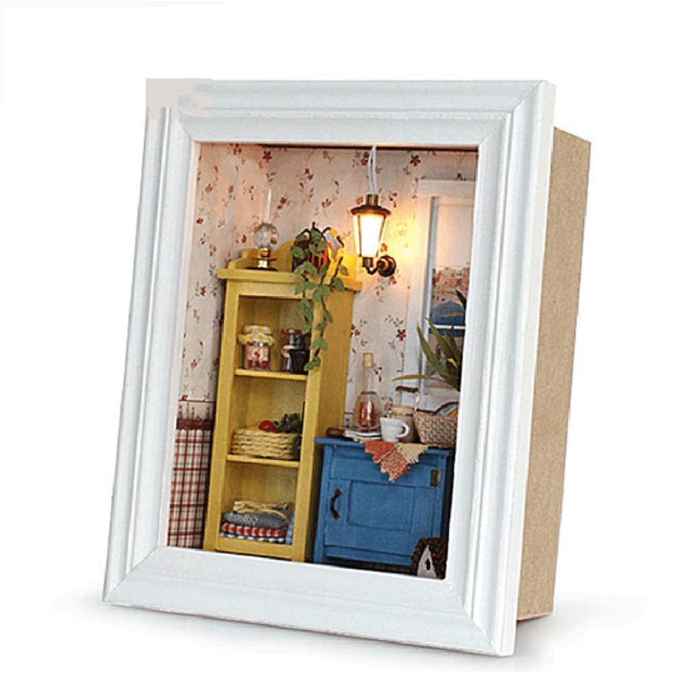 CUTEROOM DIY Maison de poupée Cottage Longue série de vacances Jouet Cadeau Jouets d'intérieur