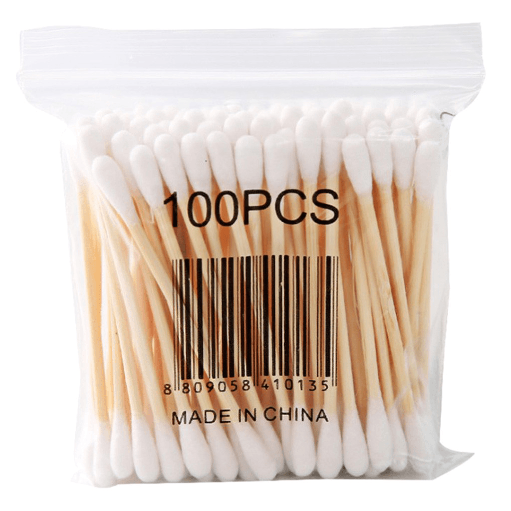 Lot de 100 cotons-tiges doux et propres pour femmes, bâtonnets en bois, bâtonnets de beauté, maquillage, embouts pour le nez, les oreilles, outil de nettoyage et de soins